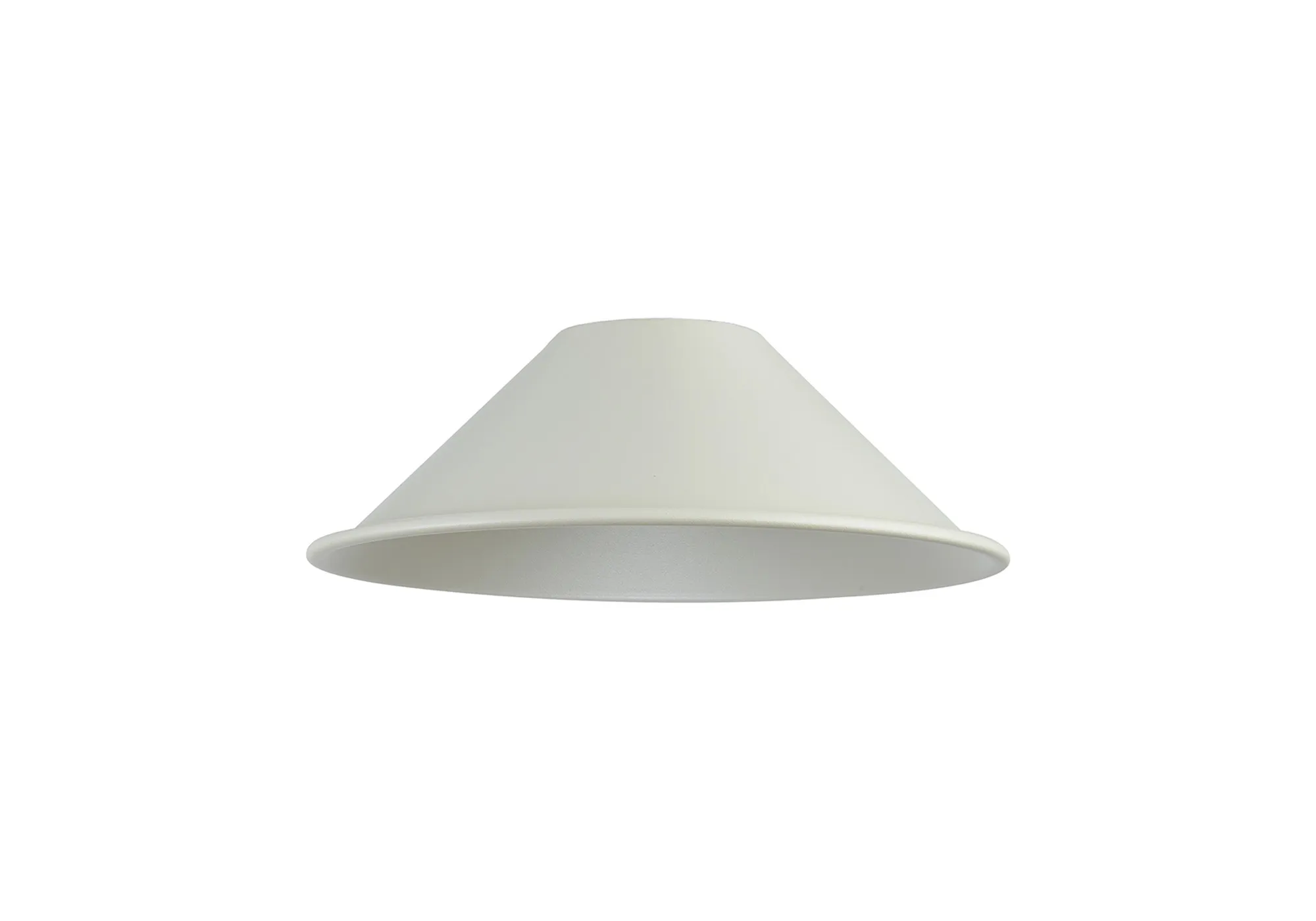 D1031/BE  Dreifa Curved 210mm Shallow Cone (MA) Beige Stone Metal Shade